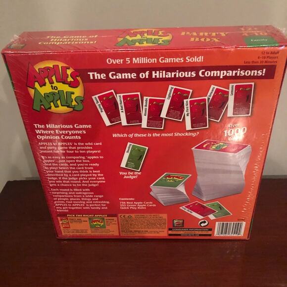 APPLES TO APPLES Board Game SEALED Party Box Red Family New NIB Mattel - Picture 4 of 6